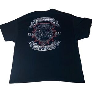 NWT USMC Bulldog Silver Foil Premium Shirt Men's 3XL - First In Last Out